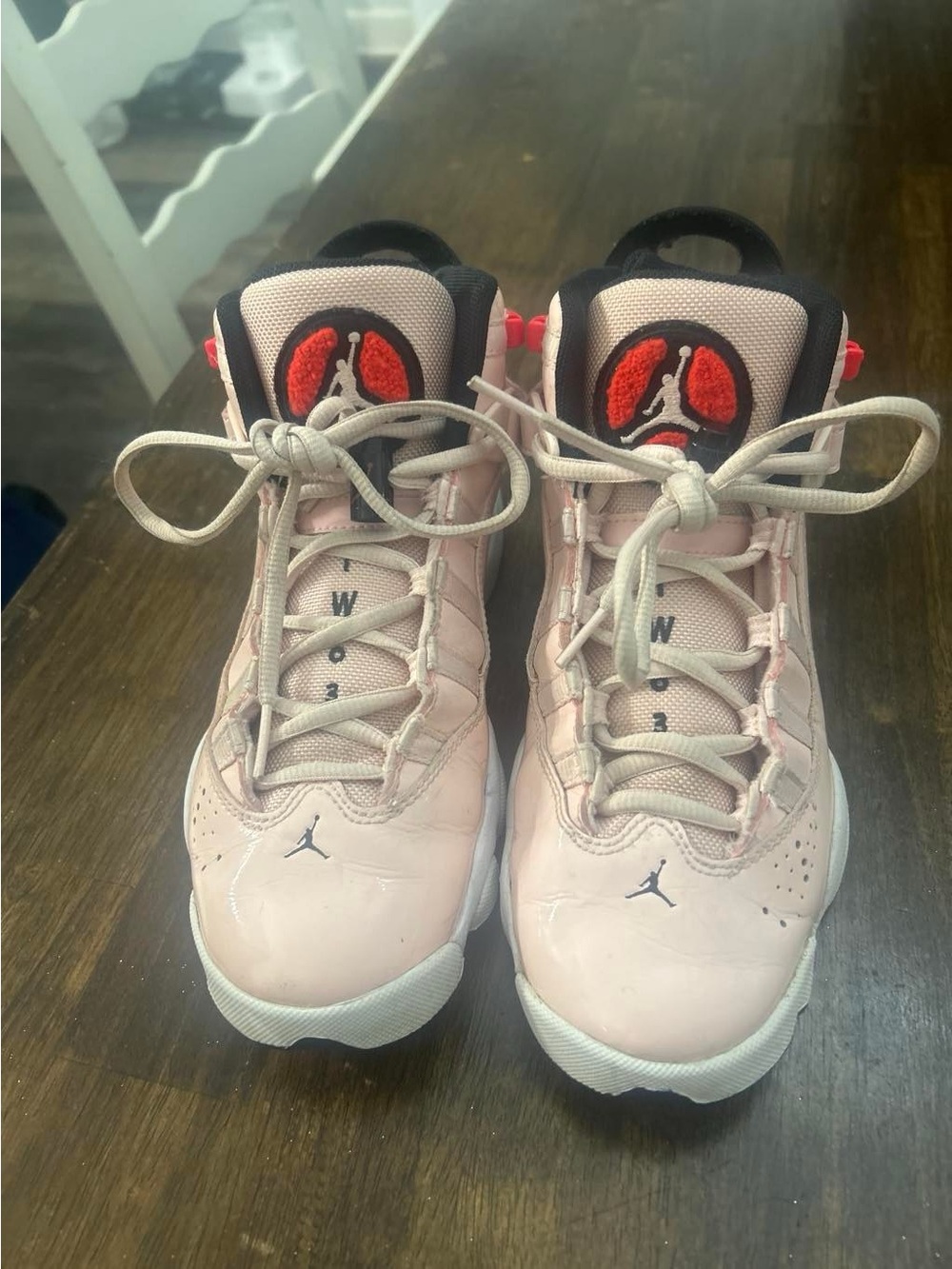 Jordan Kids Pink and Black Jumpman Sneakers